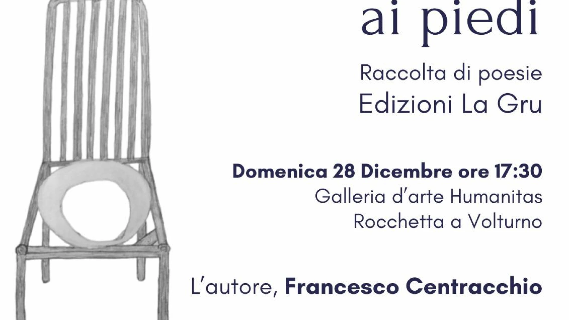 Un tè con l’autore: a Rocchetta a Volturno la poesia “torna a casa” con Dalla testa ai piedi di Francesco  Centracchio.